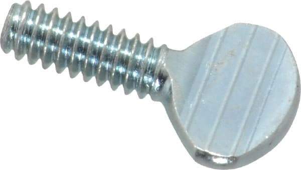 Value Collection - #10-24 Oval Shoulderless Grade 2 Steel Thumb Screw - 1/2" OAL, Zinc-Plated Finish - USA Tool & Supply