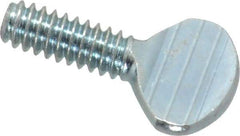 Value Collection - #10-24 Oval Shoulderless Grade 2 Steel Thumb Screw - 1/2" OAL, Zinc-Plated Finish - USA Tool & Supply
