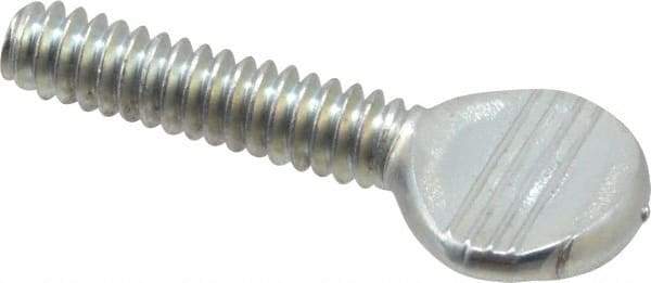 Value Collection - #10-24 Oval Shoulderless Grade 2 Steel Thumb Screw - 3/4" OAL, Zinc-Plated Finish - USA Tool & Supply