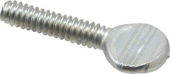 Value Collection - #10-24 Oval Shoulderless Grade 2 Steel Thumb Screw - 3/4" OAL, Zinc-Plated Finish - USA Tool & Supply