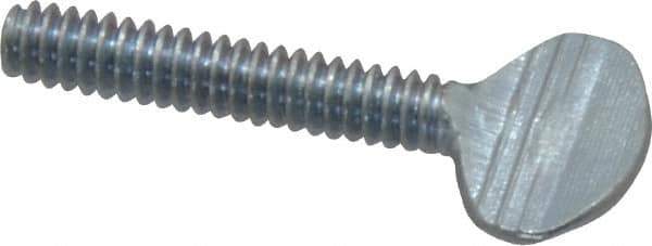 Value Collection - #10-24 Oval Shoulderless Grade 2 Steel Thumb Screw - 1" OAL, Zinc-Plated Finish - USA Tool & Supply