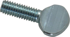 Value Collection - #10-32 Oval Shoulderless Grade 2 Steel Thumb Screw - 1/2" OAL, Zinc-Plated Finish - USA Tool & Supply