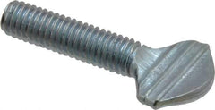 Value Collection - #10-32 Oval Shoulderless Grade 2 Steel Thumb Screw - 3/4" OAL, Zinc-Plated Finish - USA Tool & Supply