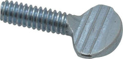 Value Collection - 1/4-20 Oval Shoulderless Grade 2 Steel Thumb Screw - 3/4" OAL, Zinc-Plated Finish - USA Tool & Supply