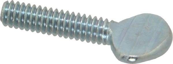 Value Collection - 1/4-20 Oval Shoulderless Grade 2 Steel Thumb Screw - 1" OAL, 0.64" Head Height, Zinc-Plated Finish - USA Tool & Supply