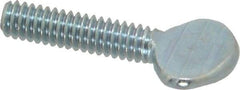 Value Collection - 1/4-20 Oval Shoulderless Grade 2 Steel Thumb Screw - 1" OAL, 0.64" Head Height, Zinc-Plated Finish - USA Tool & Supply