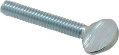 Value Collection - 1/4-20 Oval Shoulderless Grade 2 Steel Thumb Screw - 1-1/2" OAL, Zinc-Plated Finish - USA Tool & Supply