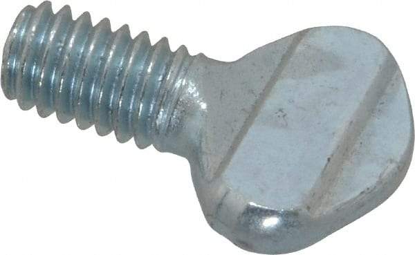 Value Collection - 5/16-18 Oval Shoulderless Grade 2 Steel Thumb Screw - 1/2" OAL, Zinc-Plated Finish - USA Tool & Supply