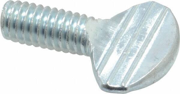 Value Collection - 5/16-18 Oval Shoulderless Grade 2 Steel Thumb Screw - 3/4" OAL, Zinc-Plated Finish - USA Tool & Supply