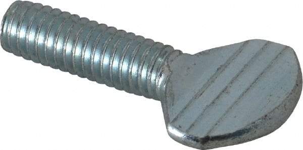 Value Collection - 5/16-18 Oval Shoulderless Grade 2 Steel Thumb Screw - 1" OAL, Zinc-Plated Finish - USA Tool & Supply