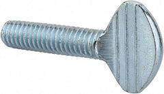Value Collection - 5/16-18 Oval Shoulderless Grade 2 Steel Thumb Screw - 1-1/4" OAL, Zinc-Plated Finish - USA Tool & Supply