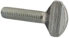 Value Collection - 3/8-16 Oval Shoulderless Grade 2 Steel Thumb Screw - 1-1/2" OAL, Zinc-Plated Finish - USA Tool & Supply