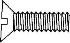 Value Collection - #10-24 UNC, 2" OAL Slotted Drive Machine Screw - Flat Head, Brass, Without Washer - USA Tool & Supply