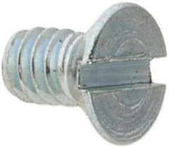 Value Collection - #3-48 UNC, 3/16" OAL Slotted Drive Machine Screw - Flat Head, Grade 2 Steel, Zinc-Plated Finish, Without Washer - USA Tool & Supply