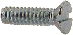 Value Collection - #3-48 UNC, 3/8" OAL Slotted Drive Machine Screw - Flat Head, Grade 2 Steel, Zinc-Plated Finish, Without Washer - USA Tool & Supply