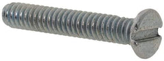 Value Collection - #3-48 UNC, 5/8" OAL Slotted Drive Machine Screw - Flat Head, Grade 2 Steel, Zinc-Plated Finish, Without Washer - USA Tool & Supply