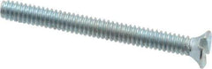 Value Collection - #3-48 UNC, 1" OAL Slotted Drive Machine Screw - Flat Head, Grade 2 Steel, Zinc-Plated Finish, Without Washer - USA Tool & Supply