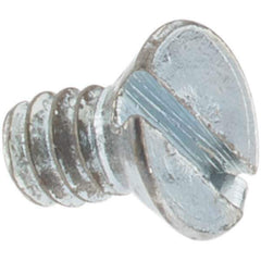Value Collection - #4-40 UNC, 3/16" OAL Slotted Drive Machine Screw - Flat Head, Grade 2 Steel, Zinc-Plated Finish, Without Washer - USA Tool & Supply