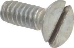 Value Collection - #4-40 UNC, 5/16" OAL Slotted Drive Machine Screw - Flat Head, Grade 2 Steel, Zinc-Plated Finish, Without Washer - USA Tool & Supply