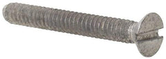 Value Collection - #4-40 UNC, 7/8" OAL Slotted Drive Machine Screw - Flat Head, Grade 2 Steel, Zinc-Plated Finish, Without Washer - USA Tool & Supply