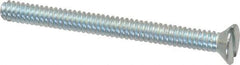 Value Collection - #4-40 UNC, 1-1/4" OAL Slotted Drive Machine Screw - Flat Head, Grade 2 Steel, Zinc-Plated Finish, Without Washer - USA Tool & Supply