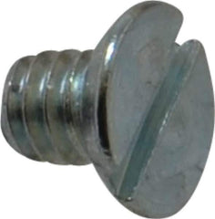 Value Collection - #5-40 UNC, 3/16" OAL Slotted Drive Machine Screw - Flat Undercut Head, Grade J82 Steel, Zinc-Plated Finish, Without Washer - USA Tool & Supply