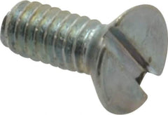 Value Collection - #5-40 UNC, 5/16" OAL Slotted Drive Machine Screw - Flat Head, Grade 2 Steel, Zinc-Plated Finish, Without Washer - USA Tool & Supply