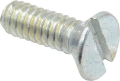 Value Collection - #5-40 UNC, 3/8" OAL Slotted Drive Machine Screw - Flat Head, Grade 2 Steel, Zinc-Plated Finish, Without Washer - USA Tool & Supply