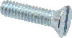 Value Collection - #5-40 UNC, 1/2" OAL Slotted Drive Machine Screw - Flat Head, Grade 2 Steel, Zinc-Plated Finish, Without Washer - USA Tool & Supply