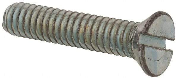 Value Collection - #5-40 UNC, 5/8" OAL Slotted Drive Machine Screw - Flat Head, Grade 2 Steel, Zinc-Plated Finish, Without Washer - USA Tool & Supply