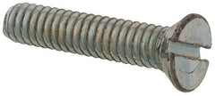 Value Collection - #5-40 UNC, 5/8" OAL Slotted Drive Machine Screw - Flat Head, Grade 2 Steel, Zinc-Plated Finish, Without Washer - USA Tool & Supply