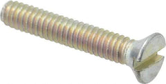 Value Collection - #5-40 UNC, 3/4" OAL Slotted Drive Machine Screw - Flat Head, Grade 2 Steel, Zinc-Plated Finish, Without Washer - USA Tool & Supply
