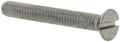 Value Collection - #5-40 UNC, 1" OAL Slotted Drive Machine Screw - Flat Head, Grade 2 Steel, Zinc-Plated Finish, Without Washer - USA Tool & Supply