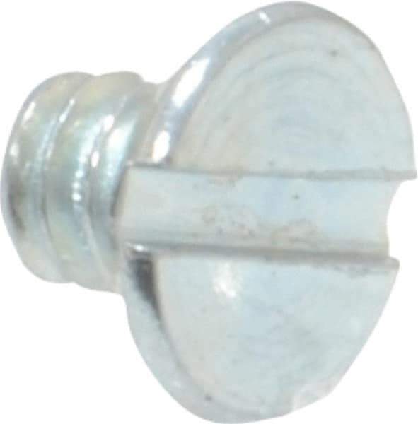 Value Collection - #6-32 UNC, 3/16" OAL Slotted Drive Machine Screw - Flat Head, Grade 2 Steel, Zinc-Plated Finish, Without Washer - USA Tool & Supply