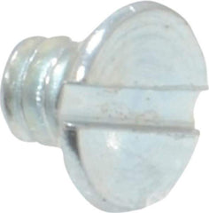 Value Collection - #6-32 UNC, 3/16" OAL Slotted Drive Machine Screw - Flat Head, Grade 2 Steel, Zinc-Plated Finish, Without Washer - USA Tool & Supply