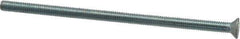 Value Collection - #10-32 UNF, 4" OAL Slotted Drive Machine Screw - Flat Head, Grade J82 Steel, Zinc-Plated Finish, Without Washer - USA Tool & Supply