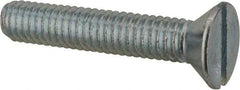 Value Collection - 5/16-18 UNC, 1-3/4" OAL Slotted Drive Machine Screw - Flat Head, Grade 2 Steel, Zinc-Plated Finish, Without Washer - USA Tool & Supply