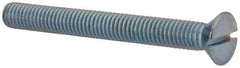 Value Collection - 3/8-16 UNC, 3-1/2" OAL Slotted Drive Machine Screw - Flat Head, Grade 2 Steel, Zinc-Plated Finish, Without Washer - USA Tool & Supply
