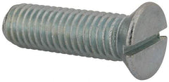 Value Collection - 1/2-13 UNC, 1-3/4" OAL Slotted Drive Machine Screw - Flat Head, Grade 2 Steel, Zinc-Plated Finish, Without Washer - USA Tool & Supply