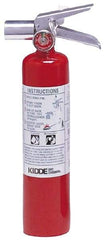 Kidde - 2.5 Lb, 2-B:C Rated, Halotron Fire Extinguisher - 3" Diam x 14.87" High, 100 psi, 10' Discharge in 9 sec, Steel Cylinder - USA Tool & Supply