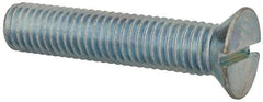 Value Collection - 1/2-13 UNC, 2-1/2" OAL Slotted Drive Machine Screw - Flat Head, Grade J82 Steel, Zinc-Plated Finish, Without Washer - USA Tool & Supply