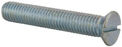 Value Collection - 1/2-13 UNC, 3" OAL Slotted Drive Machine Screw - Flat Head, Grade 2 Steel, Zinc-Plated Finish, Without Washer - USA Tool & Supply
