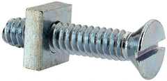 Value Collection - #10-24 UNC, 1" OAL Slotted Drive Machine Screw - Flat Head, Grade 2 Steel, Zinc-Plated Finish, Without Washer - USA Tool & Supply