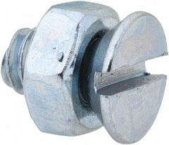 Value Collection - 1/4-20 UNC, 1/2" OAL Slotted Drive Machine Screw - Flat Head, Grade 2 Steel, Zinc-Plated Finish, Without Washer - USA Tool & Supply
