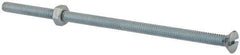 Value Collection - 1/4-20 UNC, 6" OAL Slotted Drive Machine Screw - Flat Head, Grade J82 Steel, Zinc-Plated Finish, Without Washer - USA Tool & Supply