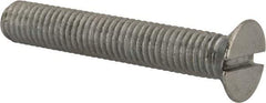 Value Collection - M8x1.25, 50mm OAL Slotted Drive Machine Screw - Flat Head, Grade 4.8 Steel, Zinc-Plated Finish, Without Washer - USA Tool & Supply