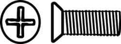 Value Collection - #5-40 UNC, 1/4" OAL Phillips Drive Machine Screw - Flat Head, Grade J82 Steel, Zinc-Plated Finish, Without Washer - USA Tool & Supply