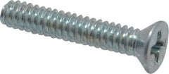 Value Collection - #4-40 UNC, 5/8" OAL Phillips Drive Machine Screw - Flat Head, Grade 2 Steel, Zinc-Plated Finish, Without Washer - USA Tool & Supply