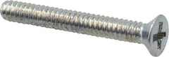Value Collection - #4-40 UNC, 7/8" OAL Phillips Drive Machine Screw - Flat Head, Grade 2 Steel, Zinc-Plated Finish, Without Washer - USA Tool & Supply