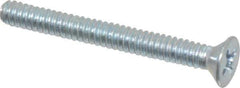 Value Collection - #4-40 UNC, 1" OAL Phillips Drive Machine Screw - Flat Head, Grade 2 Steel, Zinc-Plated Finish, Without Washer - USA Tool & Supply